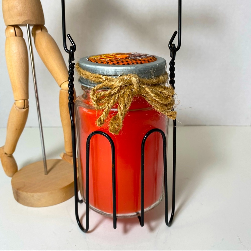 Rustic candle jar/caddy, Farmhouse, Original Plastic wrapping, NEW